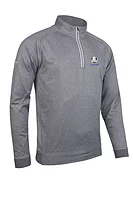 g.RYDER CUP ESK Ryder Cup Quarter Zip Performance Golf Midlayer - Light Grey Marl/White