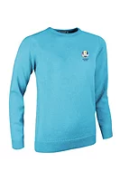 g.RYDER CUP ESTHER Ryder Cup Crew Neck Lambswool Midweight Golf Sweater - Aqua