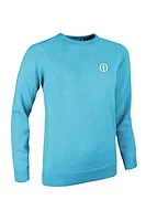 g.THE OPEN ESTHER The Open Crew Neck Lambswool Midweight Golf Sweater - Aqua