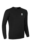 g.RYDER CUP ESTHER Ryder Cup Crew Neck Lambswool Midweight Golf Sweater - Black