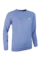 g.THE OPEN ESTHER The Open Crew Neck Lambswool Midweight Golf Sweater - Light Blue