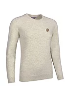 g.THE OPEN ESTHER The Open Crew Neck Lambswool Midweight Golf Sweater - Linen Marl