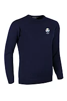 g.RYDER CUP ESTHER Ryder Cup Crew Neck Lambswool Midweight Golf Sweater - Navy