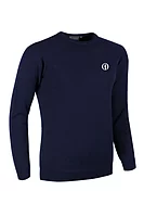 g.THE OPEN ESTHER The Open Crew Neck Lambswool Midweight Golf Sweater - Navy