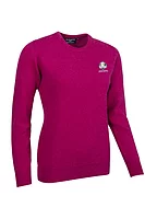 g.RYDER CUP ESTHER Ryder Cup Crew Neck Lambswool Midweight Golf Sweater - Raspberry Marl
