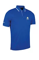 g.RYDER CUP ETHAN Ryder Cup Tipped Performance Pique Golf Shirt - Ascot Blue/White