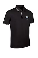 g.RYDER CUP ETHAN Ryder Cup Tipped Performance Pique Golf Shirt - Black/White