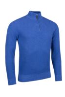 g.ETON SALE Quarter Zip Textured Cotton Lightweight Golf Sweater Sale - Tahiti
