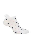 g.EUGENIE Patterned Secret Golf Socks - White/Candy & Navy Dots