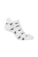g.EUGENIE Patterned Secret Golf Socks - White/Navy Flags