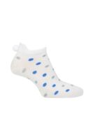 g.EUGENIE Patterned Secret Golf Socks - White/Tahiti & Light Grey Dots