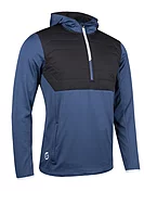 s.EVEREST SALE Quarter Zip Colour Block Showerproof Golf Hoodie Sale - Airforce/Black/White