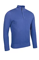 g.EXETER Quarter Zip Diamond Knit Cotton Lightweight Golf Sweater - Tahiti
