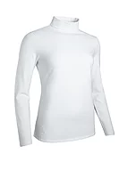 g.FERN Long Sleeve Cotton Roll Neck Golf Top - White