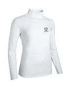 g.RYDER CUP FERN Ryder Cup Long Sleeve Cotton Roll Neck Golf Top - White