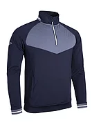 g.FORTH SALE Quarter Zip Hybrid Padded Golf Midlayer Sale - Navy/Navy Marl/White