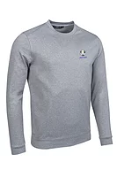 g.RYDER CUP FRASER Ryder Cup Crew Neck Performance Midweight Golf Midlayer - Light Grey Marl