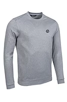 g.THE OPEN FRASER The Open Crew Neck Performance Midweight Golf Midlayer - Light Grey Marl