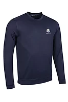 g.RYDER CUP FRASER Ryder Cup Crew Neck Performance Midweight Golf Midlayer - Navy