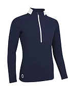 s.GENEVA Thermal Shaped Fleece Midweight Golf Midlayer - Navy/White