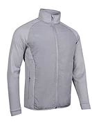 g.GOVAN Full Zip Lightweight Quilted Performance Heavyweight Golf Jacket - Mid Grey Marl