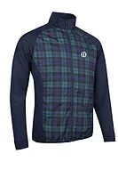 g.THE OPEN GOVAN The Open Full Zip Quilted Performance Heavyweight Golf Jacket - Navy/Tartan