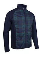 g.GOVAN Full Zip Lightweight Quilted Performance Heavyweight Golf Jacket - Navy/Tartan