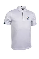 g.RYDER CUP HAMISH Ryder Cup Tartan Trim Mercerised Cotton Golf Shirt - White/Tartan