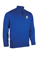 s.RYDER CUP HAMSIN Ryder Cup Zip Lined Merino Heavyweight Golf Sweater - Electric Blue/Black