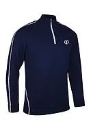 s.THE OPEN HAMSIN The Open Zip Lined Merino Heavyweight Golf Sweater - Navy/White