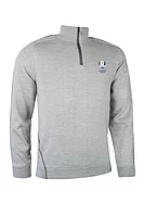 s.RYDER CUP HAMSIN Ryder Cup Zip Lined Merino Heavyweight Golf Sweater - Silver/Gunmetal