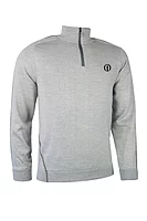 s.THE OPEN HAMSIN The Open Zip Lined Merino Heavyweight Golf Sweater - Silver/Gunmetal