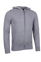 g.HAWICK SALE Full Zip Touch of Cashmere Golf Hoodie Sale - Mid Grey Marl