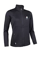 g.RYDER CUP INDY Ryder Cup Full Zip Panelled Performance Midlayer Midweight Jacket - Black