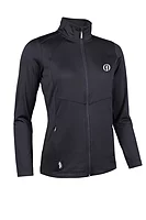 g.THE OPEN INDY The Open Full Zip Panelled Performance Midlayer Midweight Jacket - Black