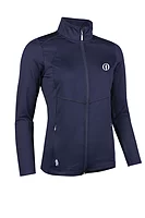 g.THE OPEN INDY The Open Full Zip Panelled Performance Midlayer Midweight Jacket - Navy