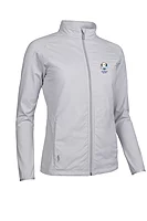 g.RYDER CUP IRIS Ryder Cup Full Zip Faux Fur Padded Golf Jacket - Stardust Diamond Print/Silver
