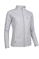 g.THE OPEN IRIS The Open Full Zip Faux Fur Padded Golf Jacket - Stardust Diamond Print/Silver