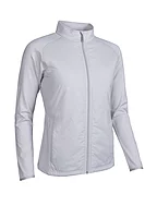 g.IRIS Full Zip Faux Fur Padded Golf Jacket - Stardust Diamond Print/Silver