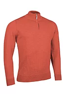 g.JASPER Quarter Zip Lightweight Merino Golf Sweater - Apricot