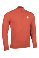 g.RYDER CUP JASPER Ryder Cup Quarter Zip Lightweight Merino Golf Sweater - Apricot