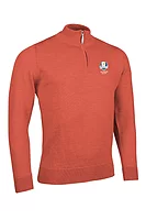 g.RYDER CUP JASPER Ryder Cup Quarter Zip Lightweight Merino Golf Sweater - Apricot