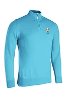 g.RYDER CUP JASPER Ryder Cup Quarter Zip Lightweight Merino Golf Sweater - Aqua