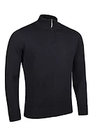 g.JASPER Quarter Zip Lightweight Merino Golf Sweater - Black
