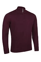 g.JASPER Quarter Zip Lightweight Merino Golf Sweater - Bordeaux
