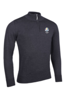 g.RYDER CUP JASPER Ryder Cup Quarter Zip Lightweight Merino Golf Sweater - Charcoal Marl