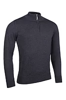 g.JASPER Quarter Zip Lightweight Merino Golf Sweater - Charcoal Marl