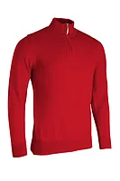 g.JASPER Quarter Zip Lightweight Merino Golf Sweater - Garnet