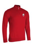 g.RYDER CUP JASPER Ryder Cup Quarter Zip Lightweight Merino Golf Sweater - Garnet