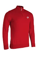 g.THE OPEN JASPER The Open Quarter Zip Lightweight Merino Golf Sweater - Garnet